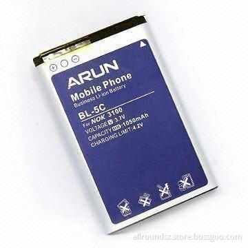 Li-ion Battery for Nokia BL-5C, Capacity of 800/1,350/1,500mAh